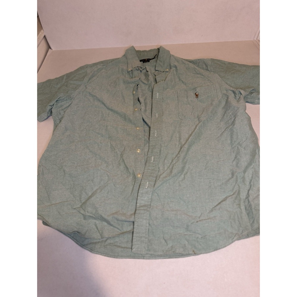Ralph Lauren Pastel Green Button Down Shirt Mens Xl Pony Polo Preppy